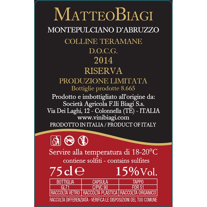 Matteo Biagi 75cl